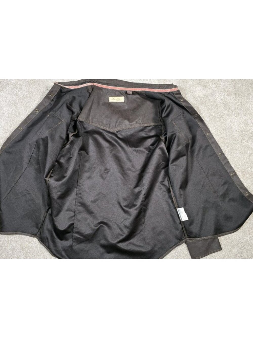 Legacy Falls Faux Leather Pearl Snap Shirt Shacket Rodeo Cowgirl Western Women L - Picture 5 of 13
